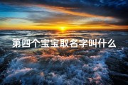 第四个宝宝取名字叫什么—喜迎第四宝，幸福满溢新名诞生