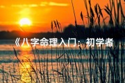 《八字命理入门：初学者自学指南》