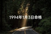 1994年1月3日命格_1994年1月3日生辰八字