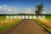 吉凶神煞速查表格(吉凶神煞速查表格图片)