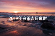 2019年白茶吉日良时