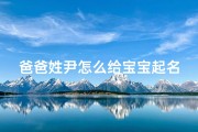 爸爸姓尹怎么给宝宝起名(尹姓新生宝宝起名字大全)
