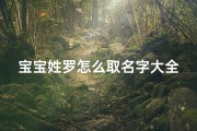 宝宝姓罗怎么取名字大全(小孩取名姓罗女孩)