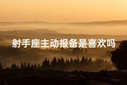 射手座主动报备是喜欢吗