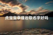 虎宝宝李瑾岩取名字好吗、虎宝宝李瑾岩：取名故事与寓意揭晓