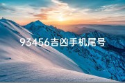 93456吉凶手机尾号：揭秘运势背后的秘密