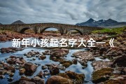 新年小孩起名字大全—《新年萌娃起名：喜庆吉祥迎新春》
