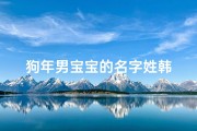 狗年男宝宝的名字姓韩