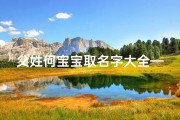 父姓何宝宝取名字大全—《何宝宝取名大全：精选百个寓意美好名字》