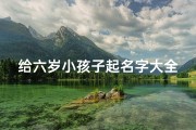 给六岁小孩子起名字大全,《六岁宝宝起名大全：创意美名任你选》
