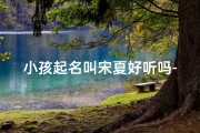 小孩起名叫宋夏好听吗-叫宋什么名字好听