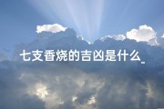 七支香烧的吉凶是什么_七支香代表什么