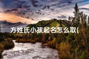 方姓氏小孩起名怎么取(《方姓宝宝起名：如何为方家宝贝取一个好名字？》)