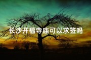 长沙开福寺庙可以求签吗,长沙开福寺：求签灵验，祈福圣地揭秘