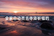 全家总动员去寺庙祈福的是谁—全家总动员齐上阵