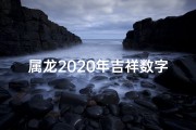 属龙2020年吉祥数字：财运亨通，福星高照