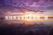 张姓男宝宝取名指南，新生儿命名灵感大全