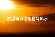 家里可以摆地毯吗风水