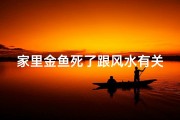 家里金鱼死了跟风水有关吗