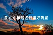彭山小孩起名哪里好听些