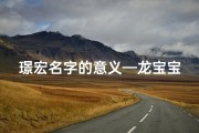 璟宏名字的意义—龙宝宝取名宏璟：寓意深远，好听又吉祥
