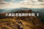 小孩起名旭翔好听吗_《小孩起名旭翔：好听的名字，飞翔的寓意》