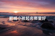 肥城小孩起名哪里好