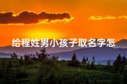 给程姓男小孩子取名字怎么取-《程姓男宝宝取名：如何挑选吉祥好名》