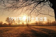 1991年冬月十五出生的男孩;1991冬月15命格：揭秘神秘命运转折点