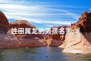 姓田属龙的男孩名字;《龙宝宝田姓取名：如何巧妙命名》