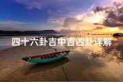 四十六卦吉中吉凶卦详解_《四十六卦吉凶卦详解：深入解读易经智慧》