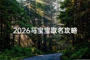 2026马宝宝取名攻略，吉祥名字大全解析
