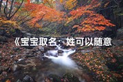 《宝宝取名：姓可以随意挑选吗？揭秘取名奥秘》