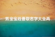 男宝宝姓曹取名字大全两个字