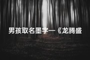 男孩取名墨字—《龙腾盛世，墨韵悠长：2024龙年男宝宝墨字取名精选》