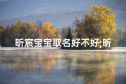 昕宸宝宝取名好不好;昕宸宝宝取名好不好，寓意深长好名字