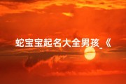 蛇宝宝起名大全男孩_《蛇年宝宝取名大全：创意宝宝名字精选》