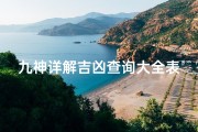 九神详解吉凶查询大全表-九神象意