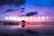 朱姓男宝宝名字大全两个字