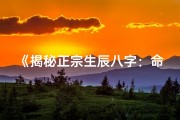 《揭秘正宗生辰八字：命理秘籍宝典》