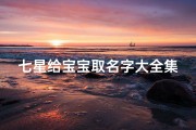 七星给宝宝取名字大全集(马年宝宝名字大全)
