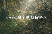 小孩起名字曌_取名字小孩子