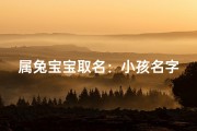 属兔宝宝取名：小孩名字好起吗？寓意吉祥解析