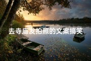去寺庙发拍照的文案搞笑_《寺庙拍照指南：笑出腹肌的佛系攻略》