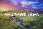去一样的寺庙要注意什么(去一样的寺庙要注意什么问题)