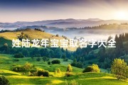 姓陆龙年宝宝取名字大全—《陆龙年宝宝取名大全：寓意吉祥的名字推荐》