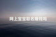 网上宝宝取名赚钱吗