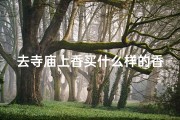去寺庙上香买什么样的香
