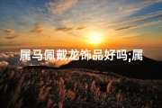 属马佩戴龙饰品好吗;属马戴龙饰，吉祥如意显尊贵