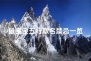 鼠宝宝五行取名禁忌一览